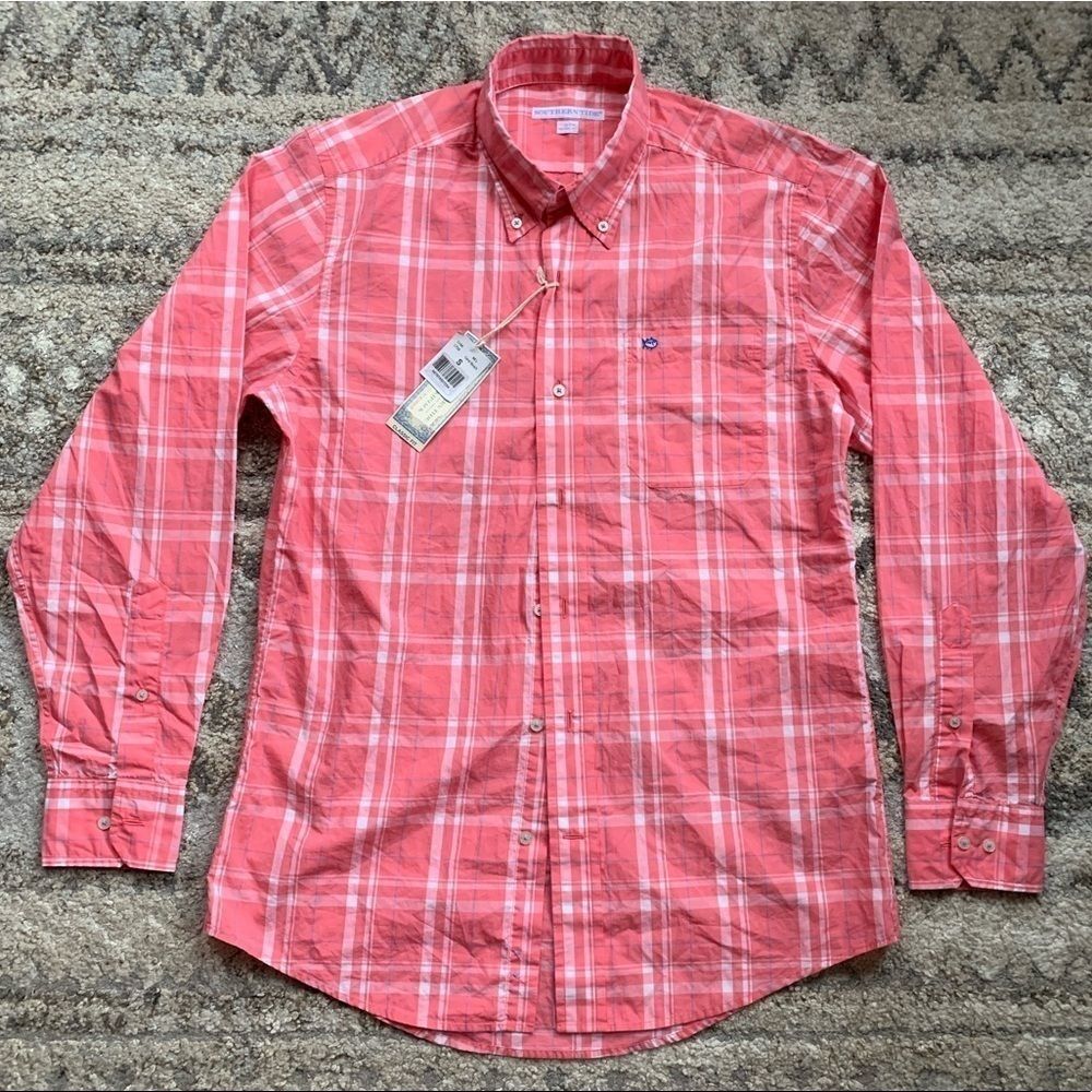 Southern Tide Coral Beach Button Down Small NWT